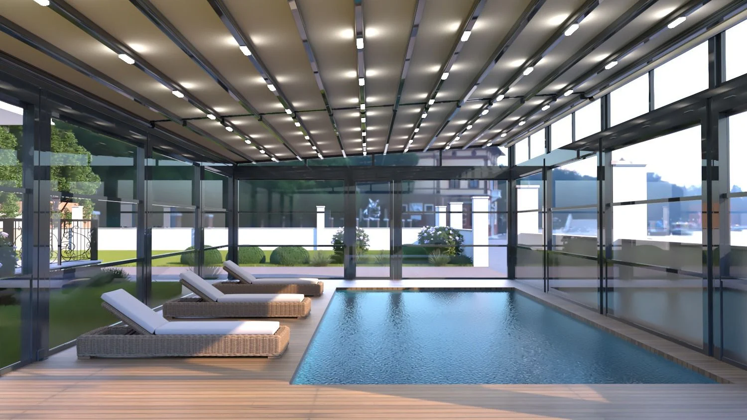 Manzarayı kesmeyen çerçevesiz cam balkon